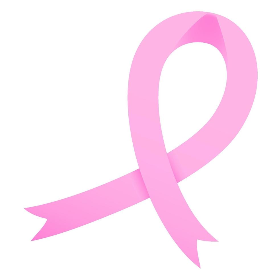 illustration vectorielle de ruban rose. symbole de sensibilisation au cancer du sein. soutenir les femmes malades. vecteur