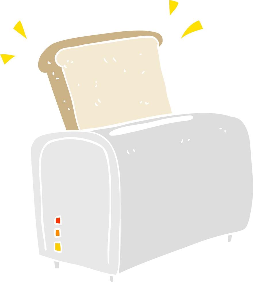 illustration en couleur plate du grille-pain vecteur