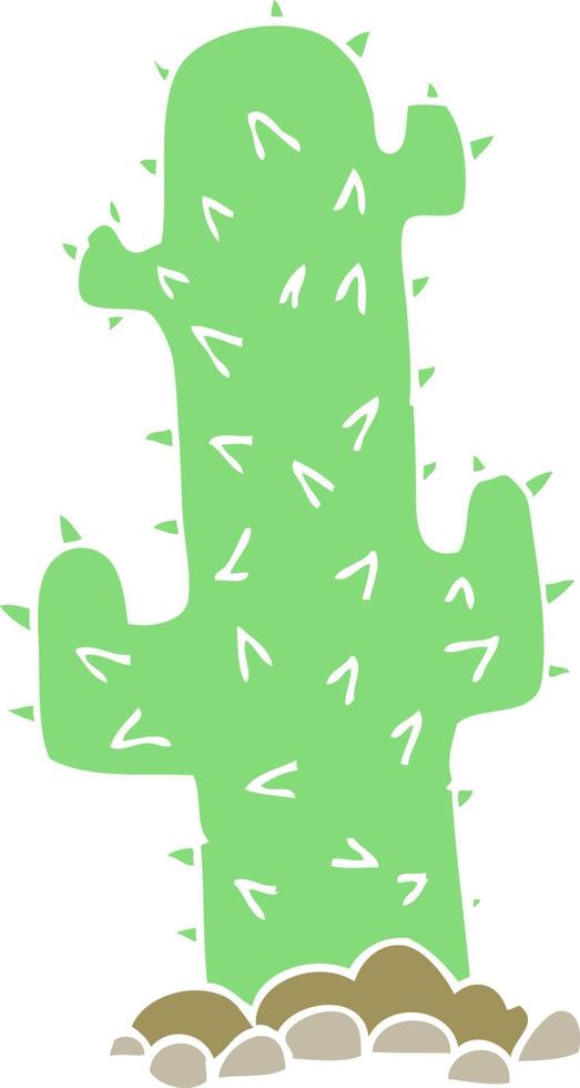 illustration en couleur plate de cactus vecteur