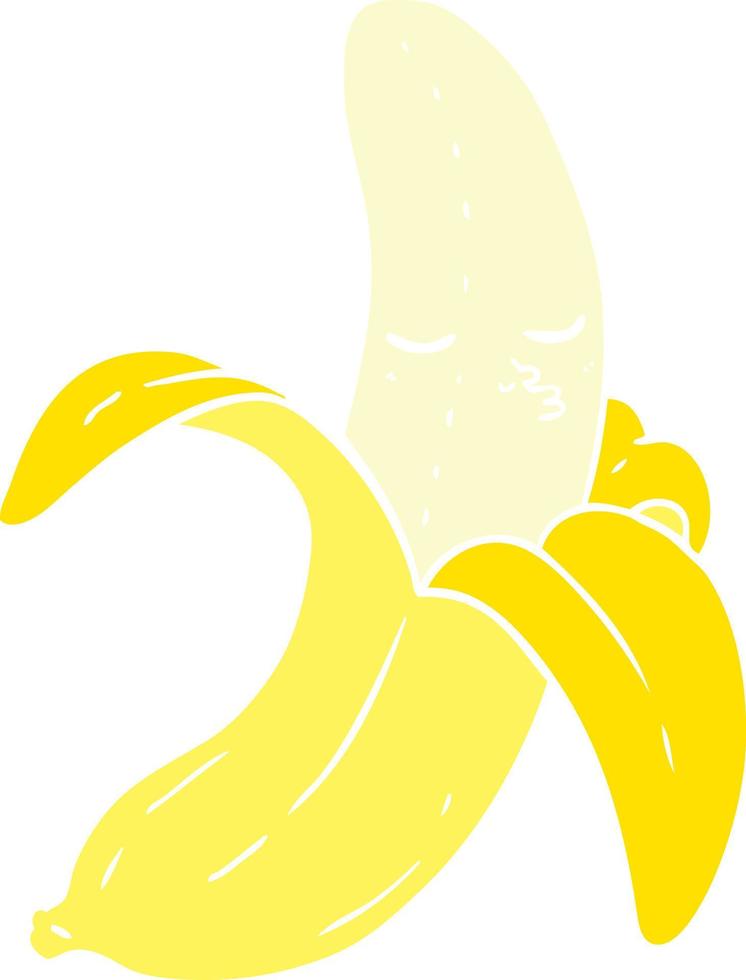 banane de dessin animé de style plat couleur vecteur