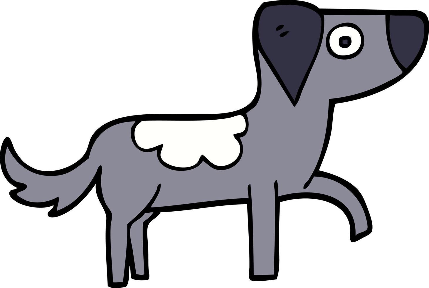 dessin animé doodle chien heureux vecteur