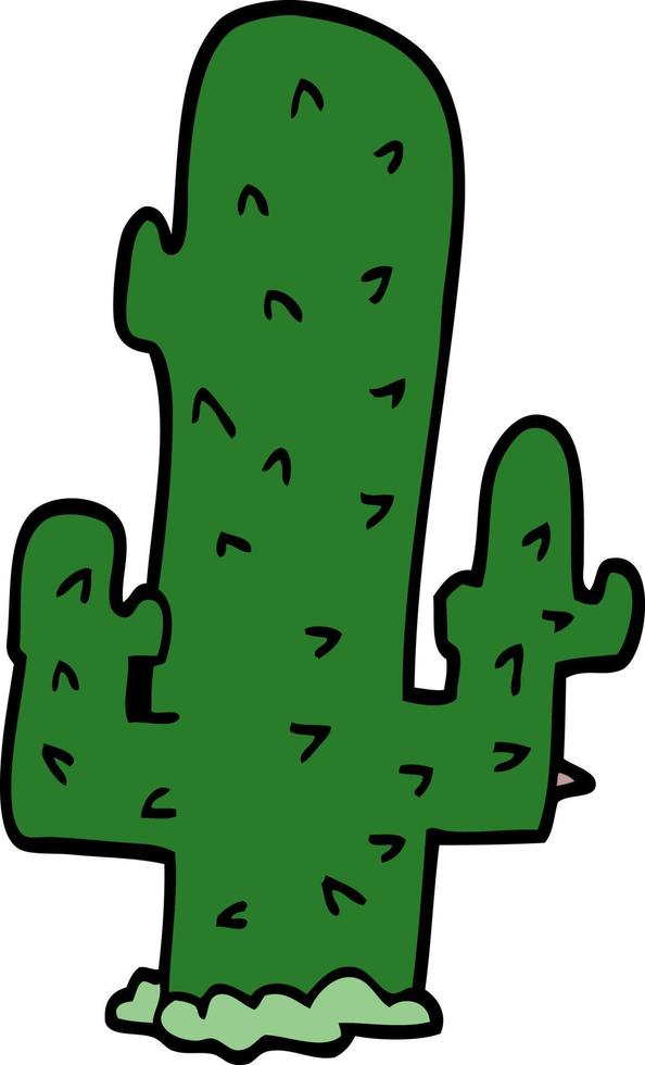 cactus de griffonnage de dessin animé vecteur