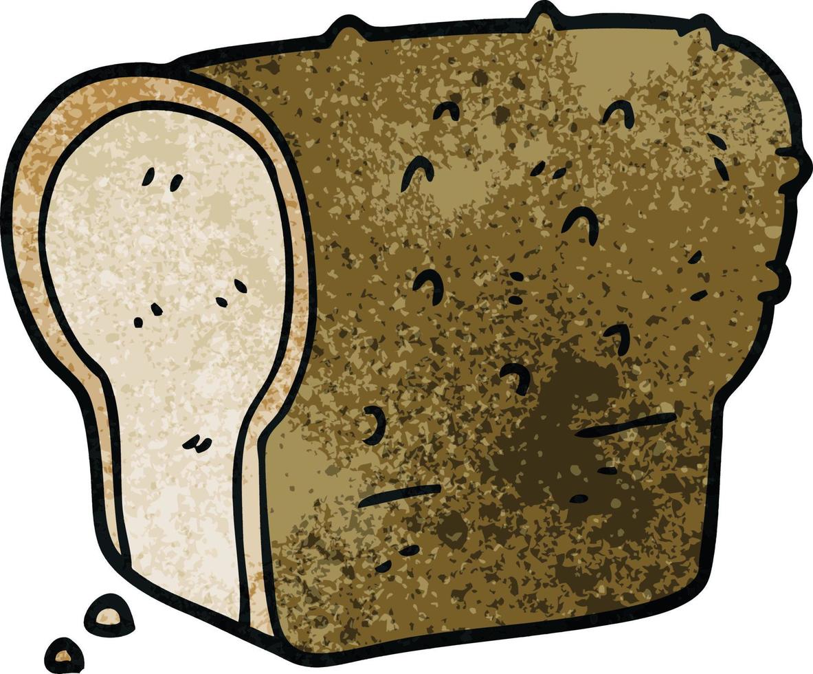 dessin animé doodle pain complet vecteur