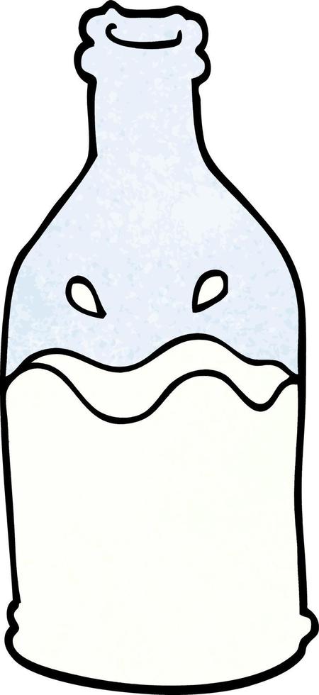 dessin animé doodle bouteille de lait vecteur