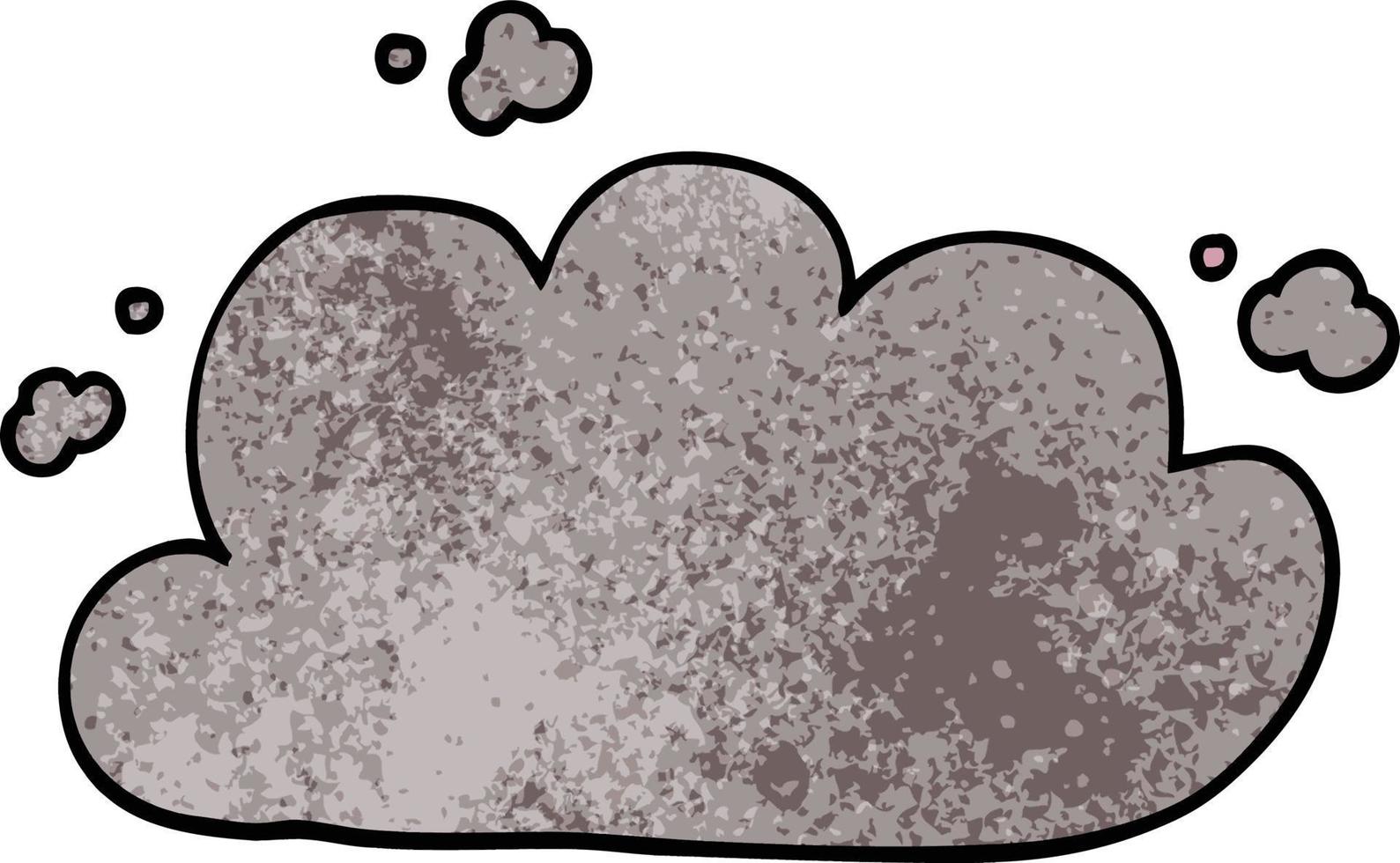 dessin animé doodle nuage d'orage vecteur