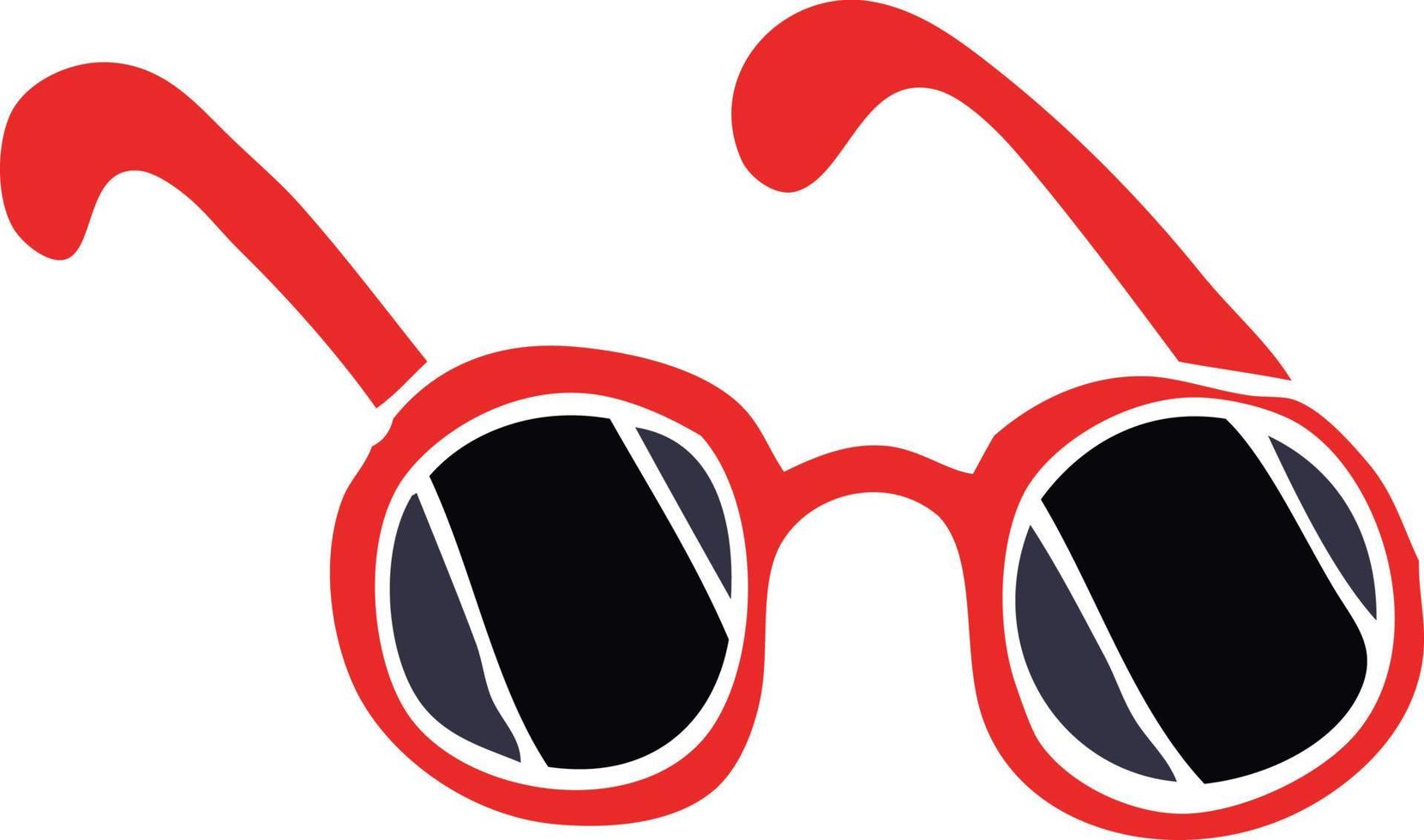 lunettes de soleil de griffonnage de dessin animé vecteur