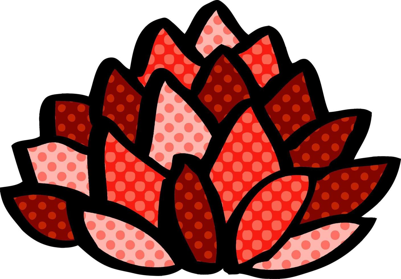 dessin animé doodle fleur de lotus vecteur