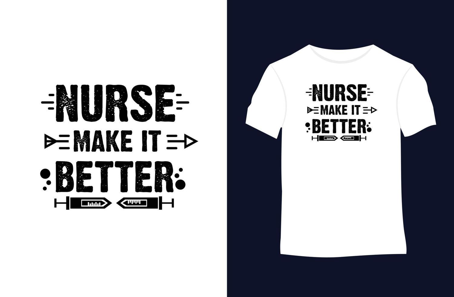 infirmière disant et citant la conception de t-shirt vectoriel. vecteur