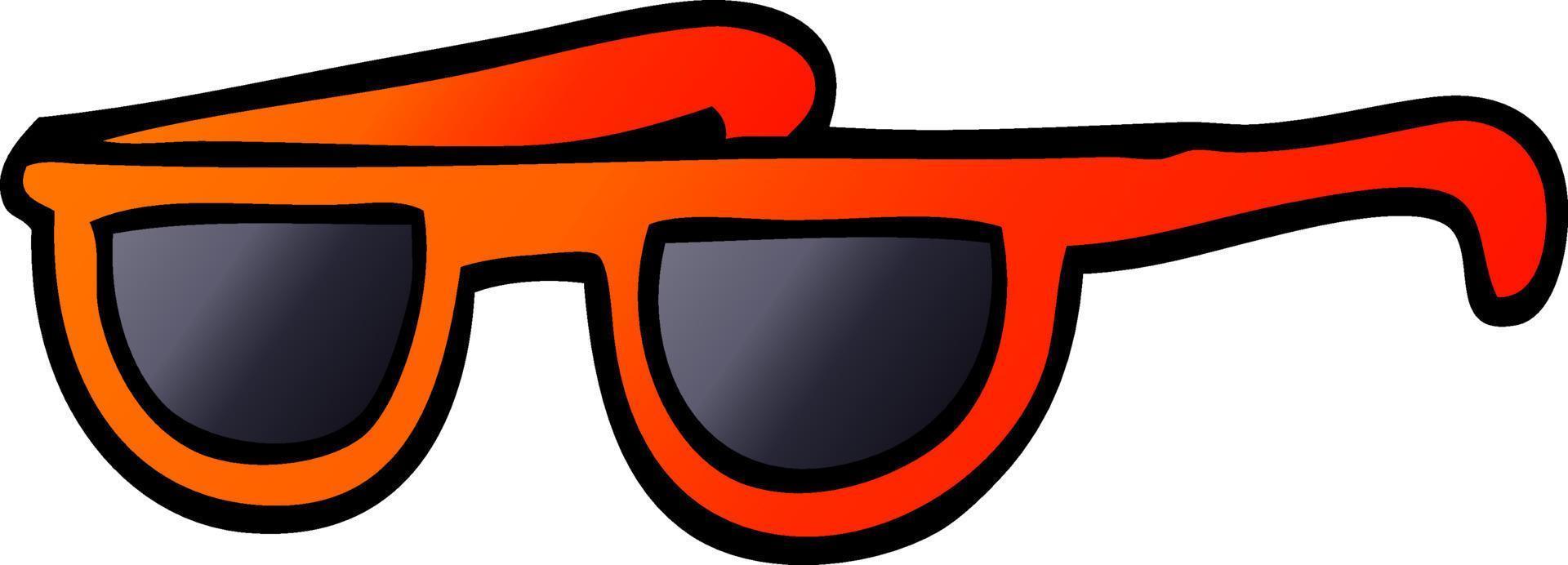 dessin animé doodle cool lunettes de soleil vecteur