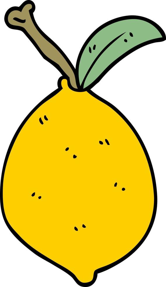 dessin animé doodle citron bio vecteur