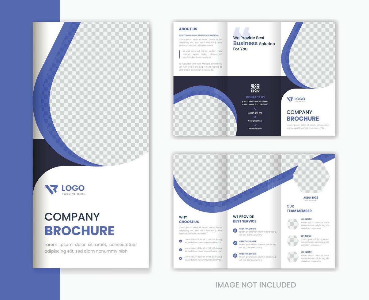 modèle de conception de brochure à trois volets d'entreprise, présentation d'entreprise, conception de profil d'entreprise vecteur