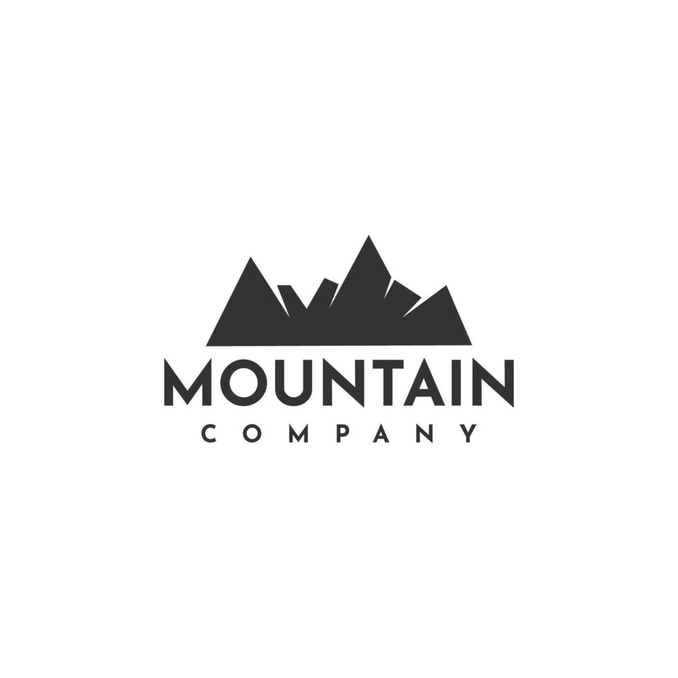 création de modèle de logo d'aventure en montagne vecteur