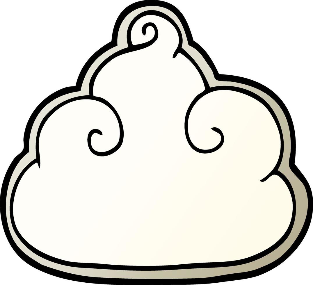 symbole de nuage de dessin animé doodle vecteur
