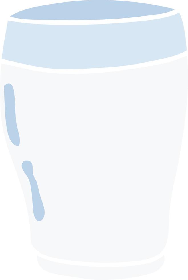 dessin animé doodle verre de lait vecteur