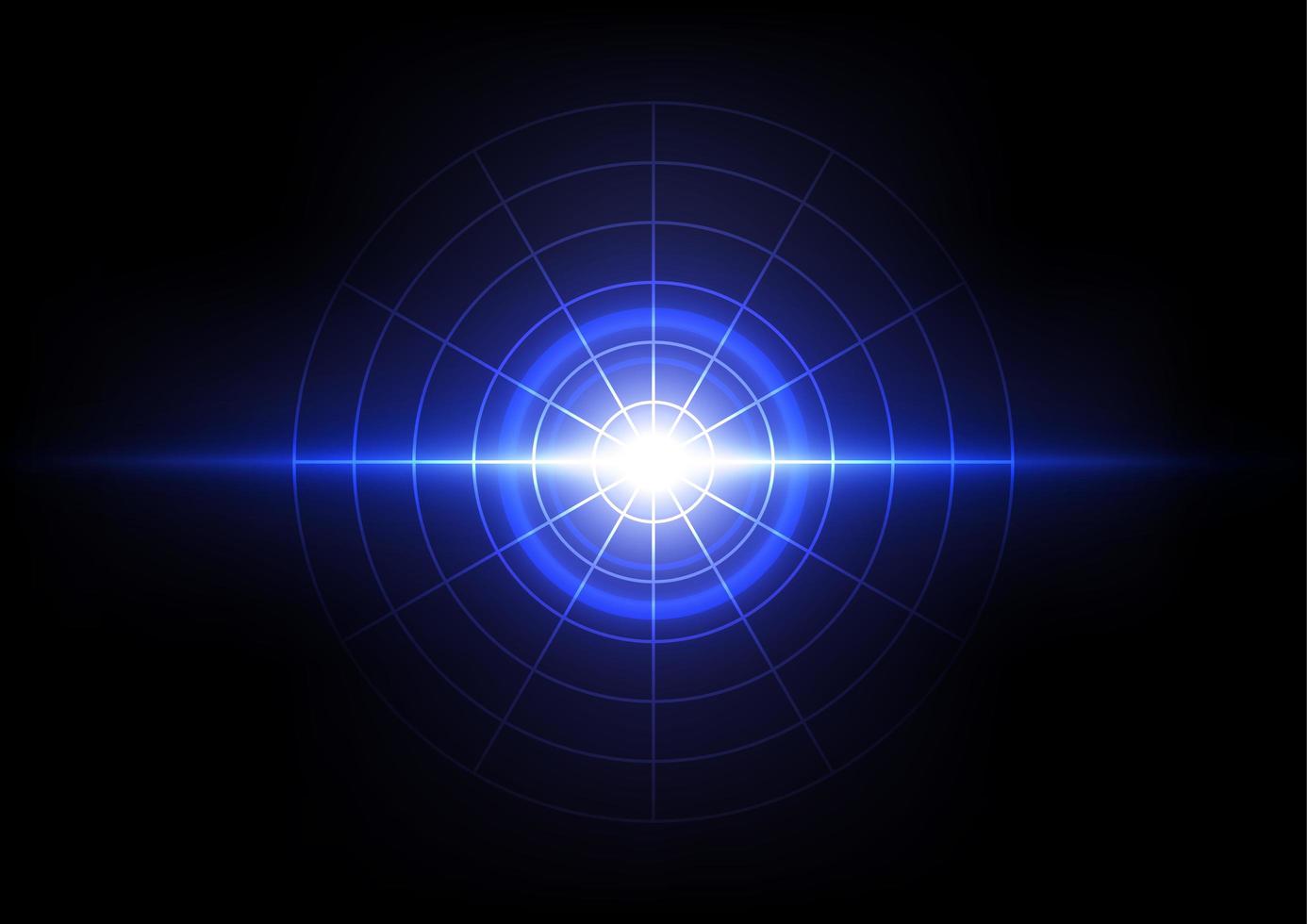 cercle d'explosion de lumière bleue et blanche vecteur