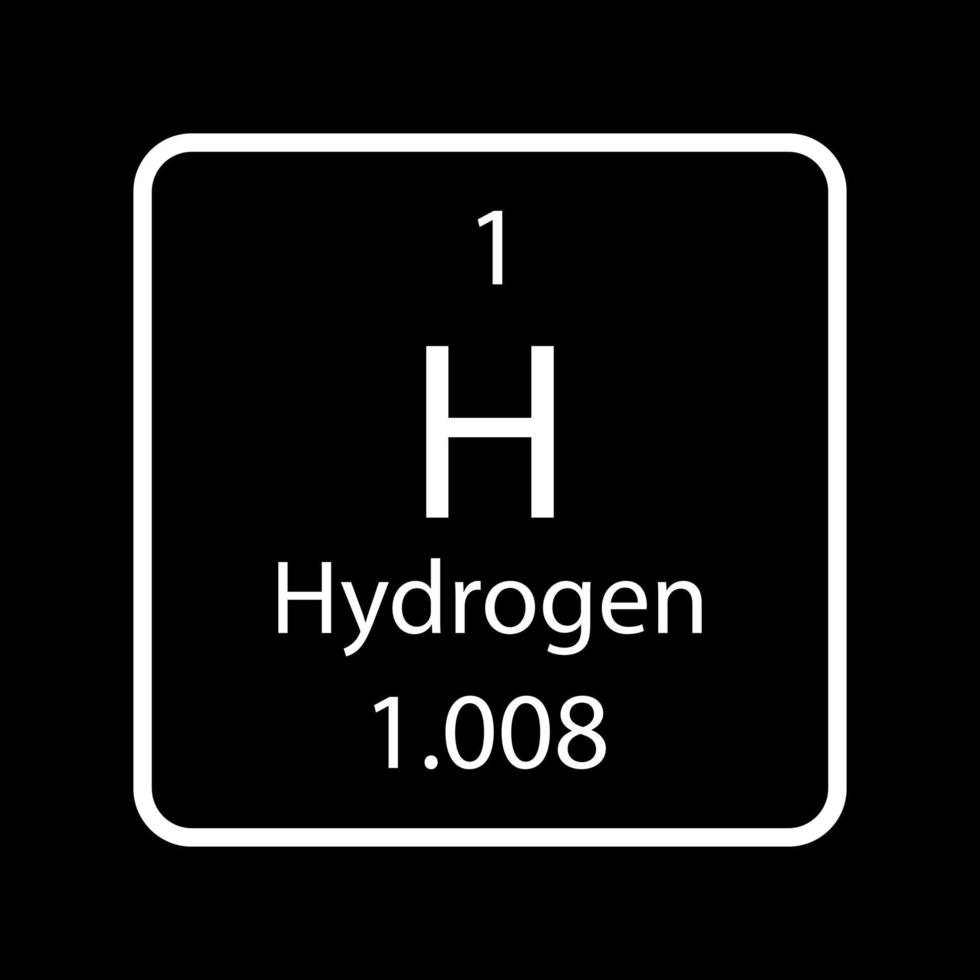 symbole de l'hydrogène. élément chimique du tableau périodique. illustration vectorielle. vecteur