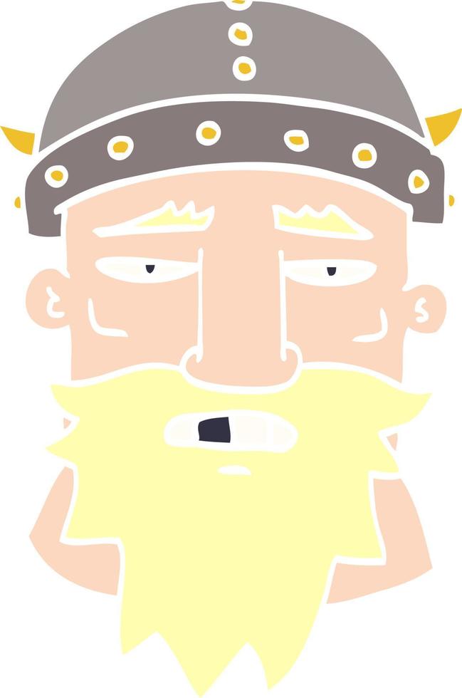 dessin animé doodle visage viking vecteur