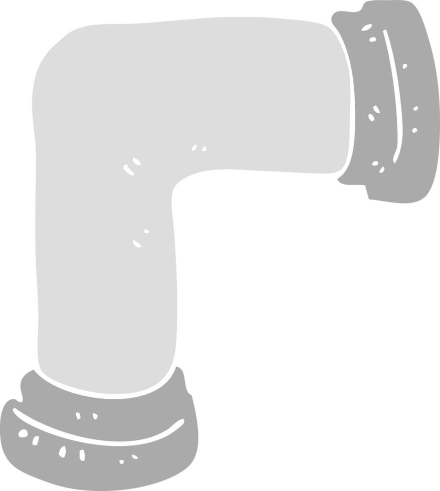 illustration en couleur plate d'un tuyau de dessin animé vecteur