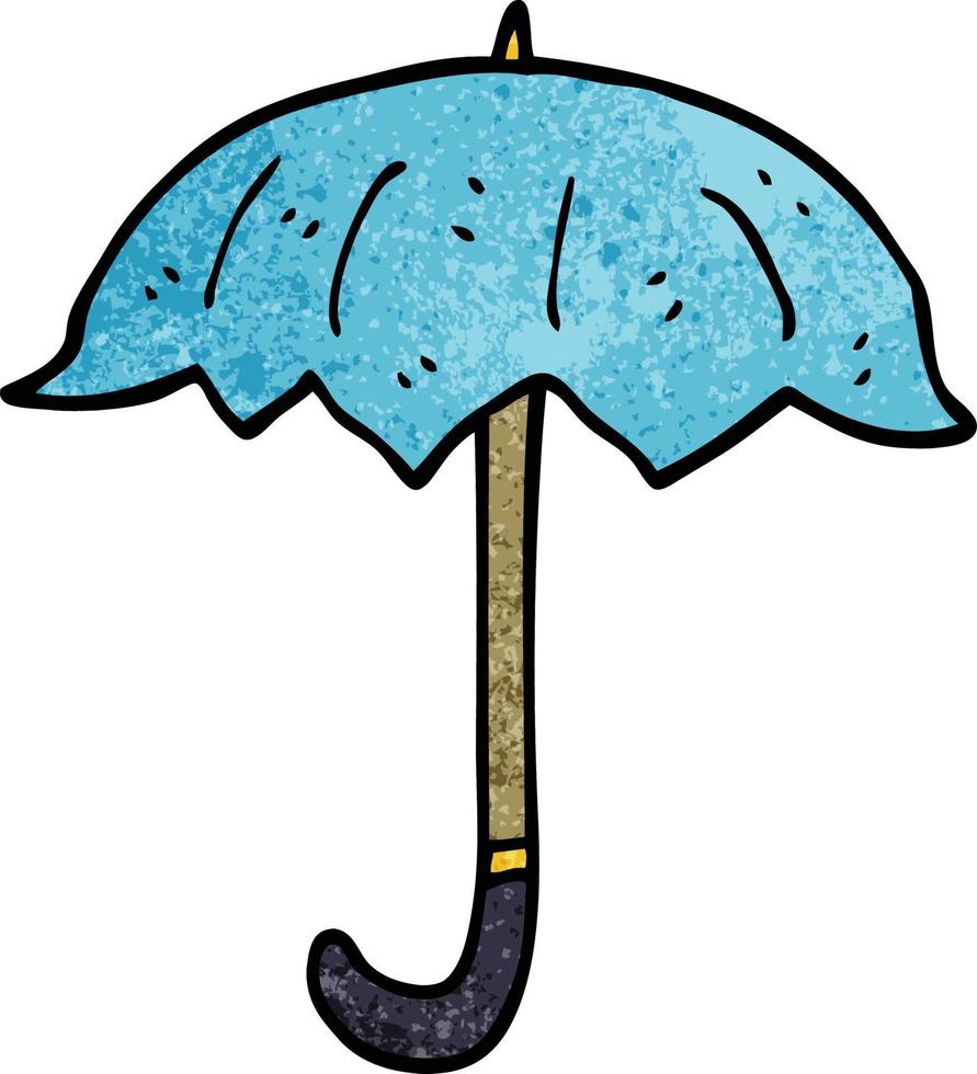 parapluie ouvert doodle dessin animé vecteur