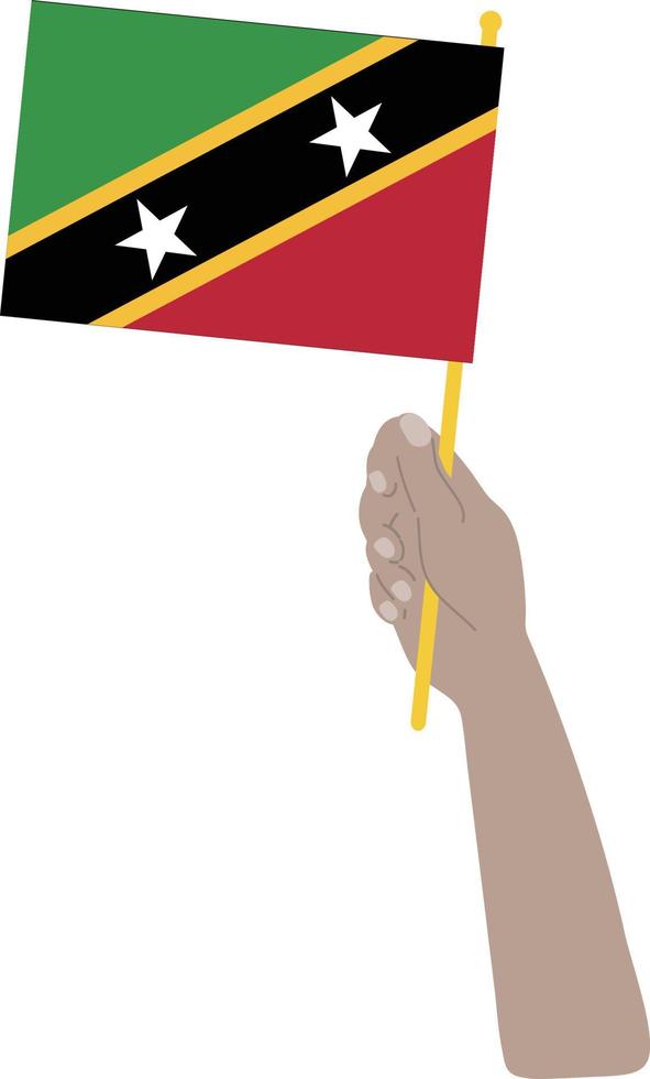 vecteur de drapeau de saint kitts et nevis dessiné à la main, vecteur de dollar des caraïbes orientales dessiné à la main