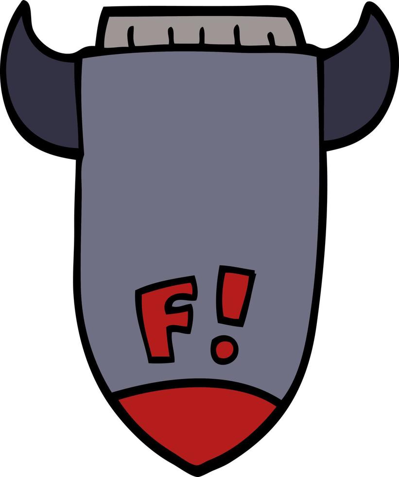 dessin animé doodle fusée spatiale vecteur
