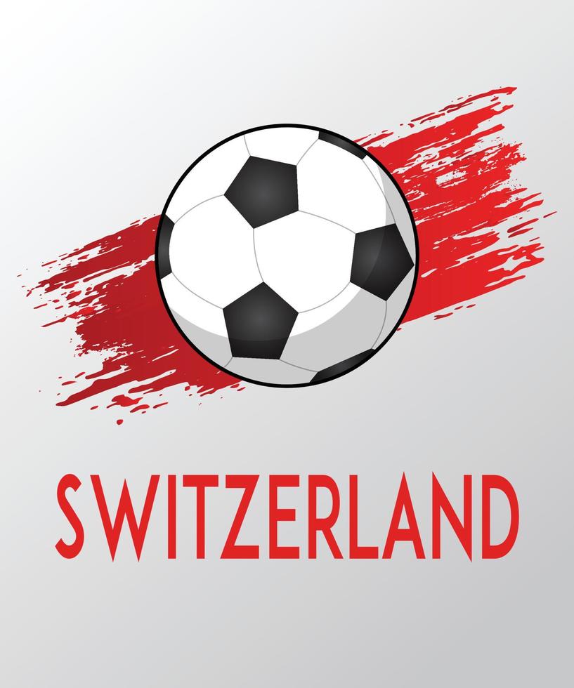 drapeau de la suisse avec effet pinceau pour les fans de football vecteur