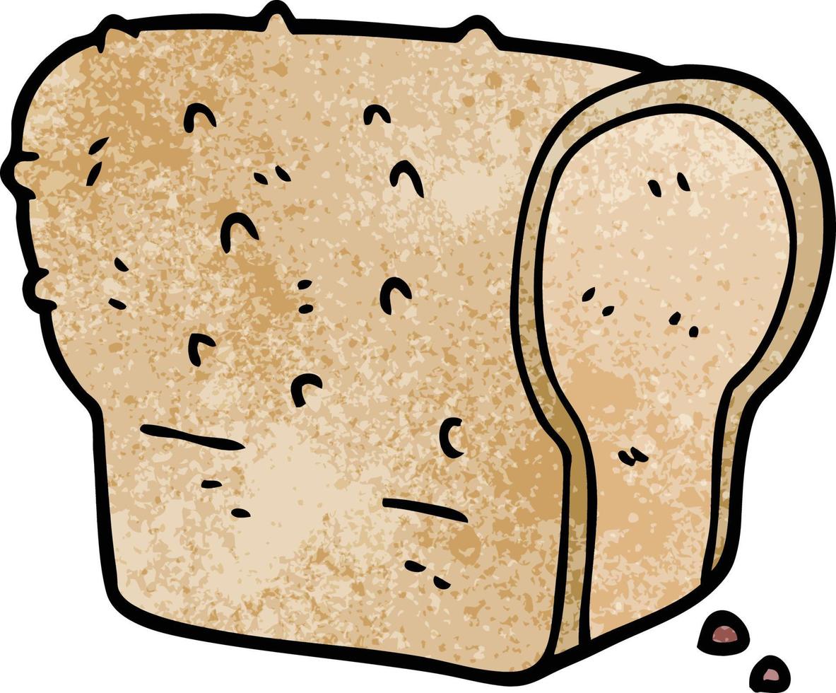 dessin animé doodle miche de pain vecteur