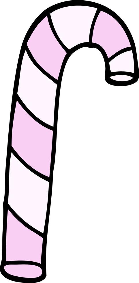 dessin animé doodle cannes de bonbon rose vecteur