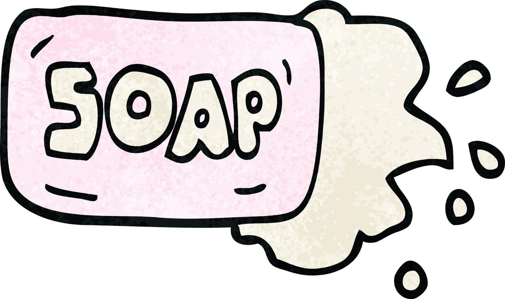 dessin animé doodle barre de savon vecteur