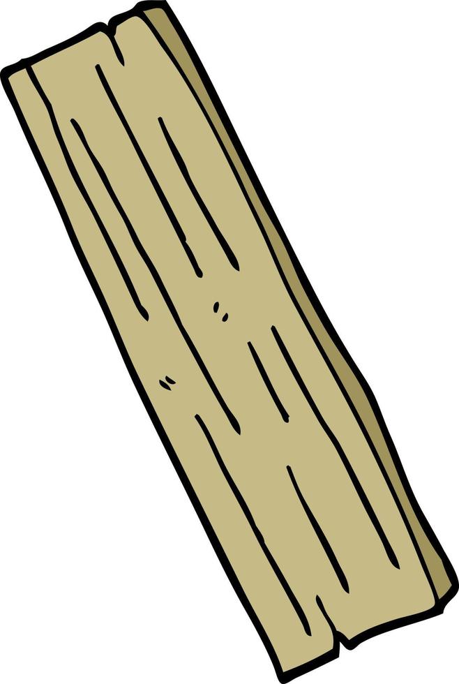 dessin animé doodle planche de bois vecteur