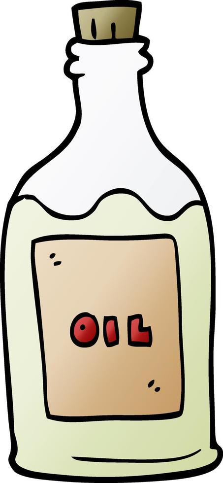 dessin animé doodle huile d'olive vecteur