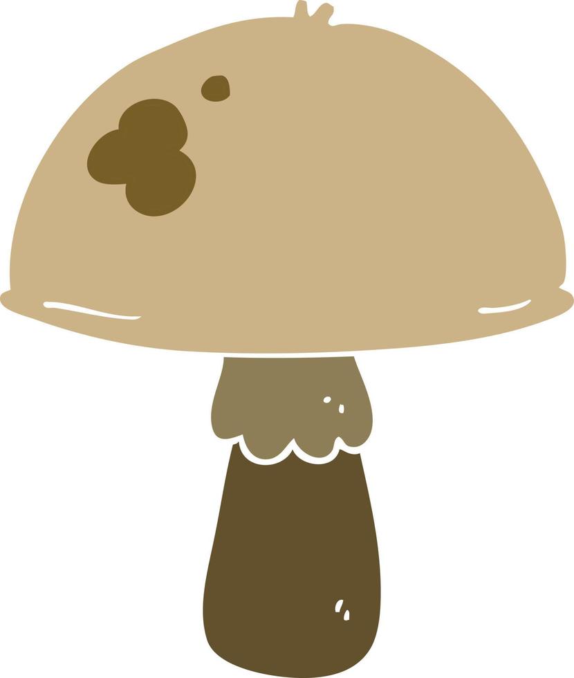 champignon de dessin animé de style plat couleur vecteur