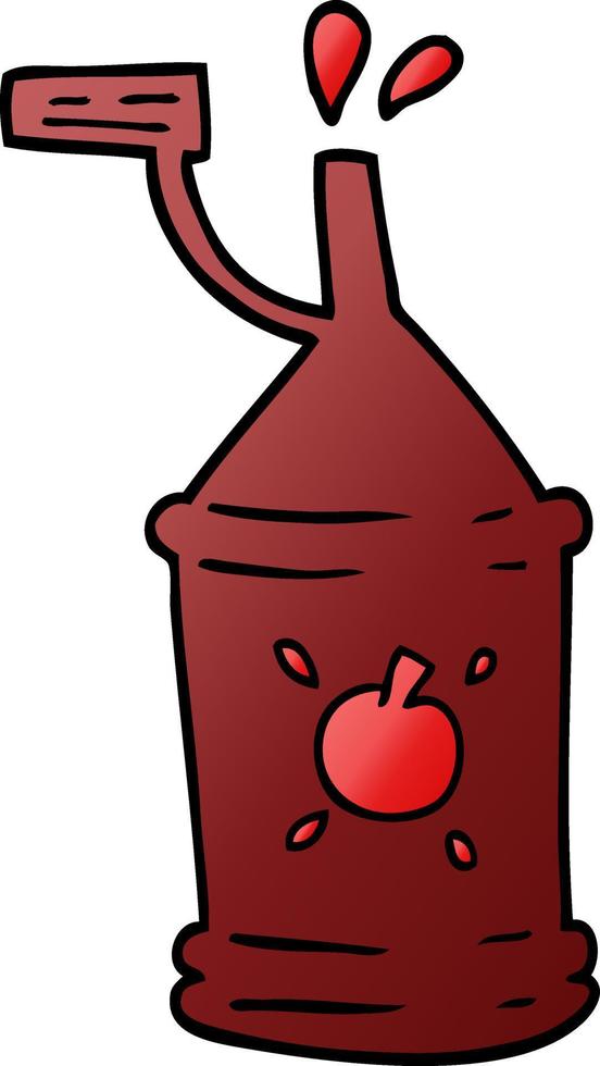 dessin animé doodle de sauce tomate vecteur