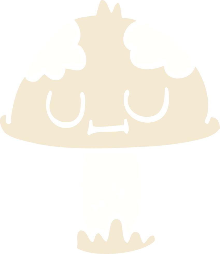 dessin animé doodle champignon mignon vecteur