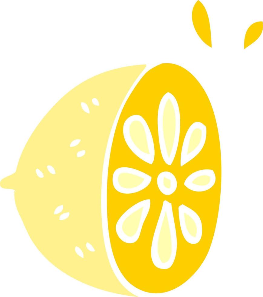 dessin animé doodle fruit citron vecteur