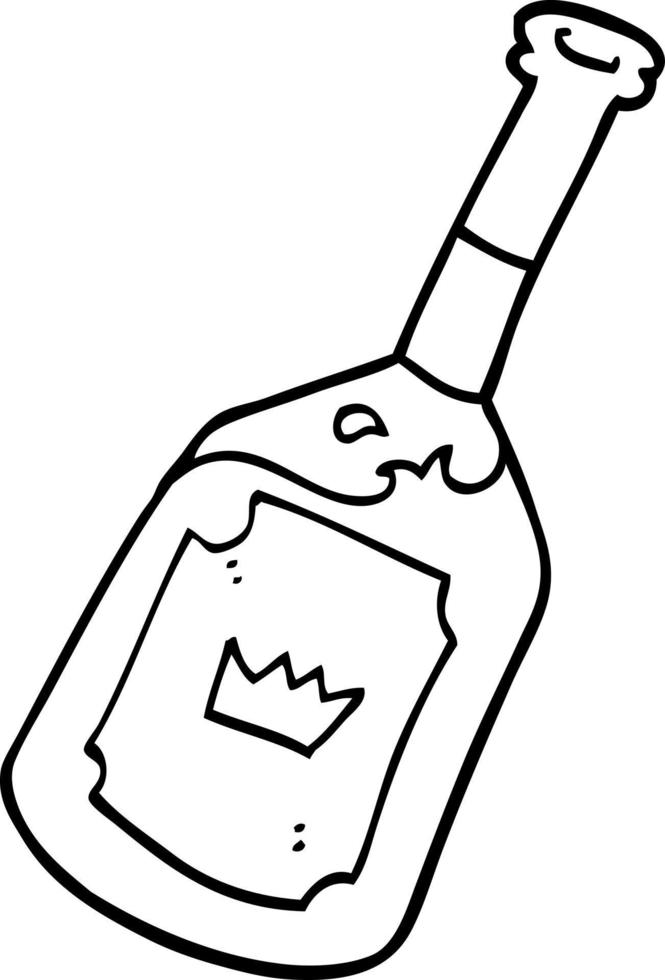 dessin au trait dessin animé boisson alcoolisée vecteur