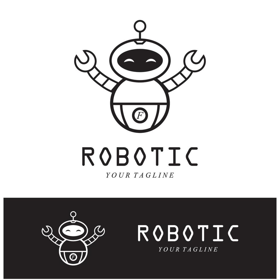 vecteur de symbole robot et logo