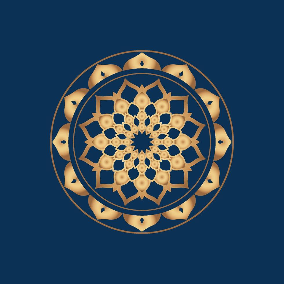 icône de mandala et logo de symbole vecteur