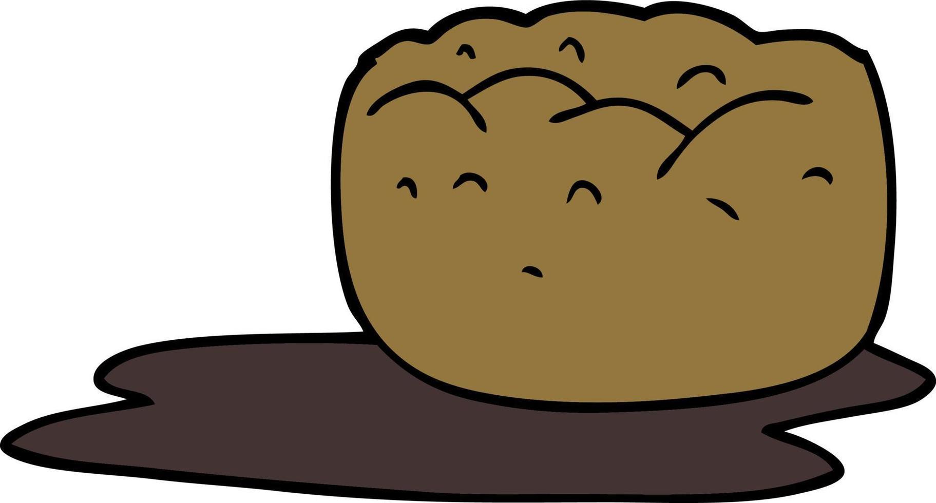 dessin animé doodle yorkshire pudding et sauce vecteur