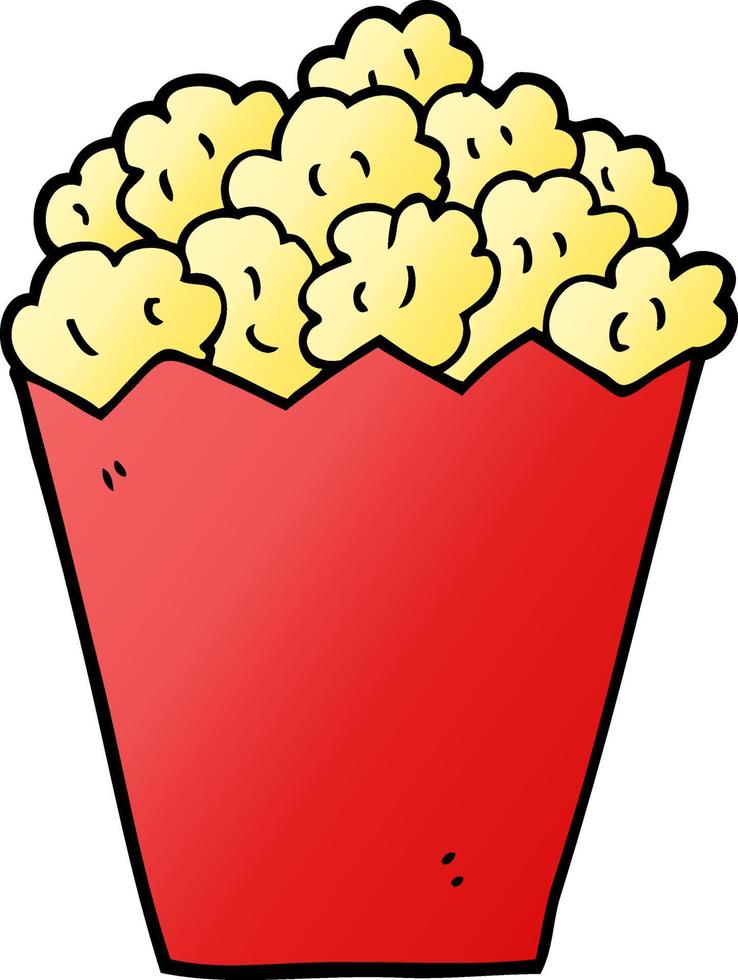 dessin animé doodle cinéma pop-corn vecteur