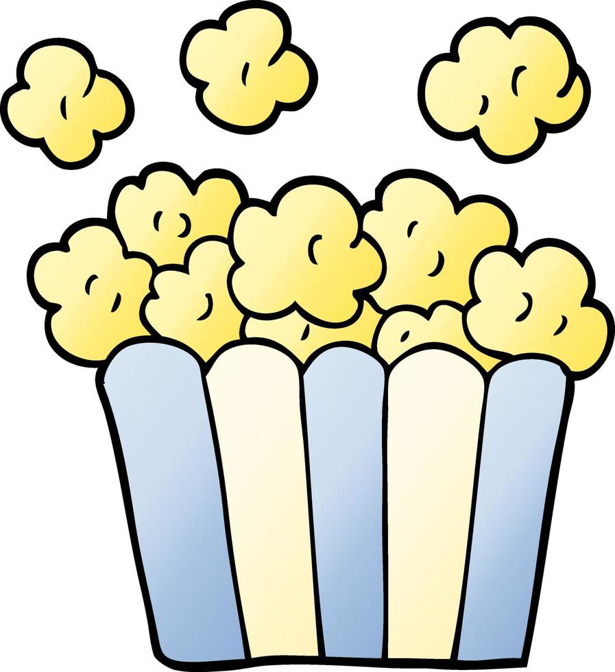 dessin animé doodle pop-corn vecteur