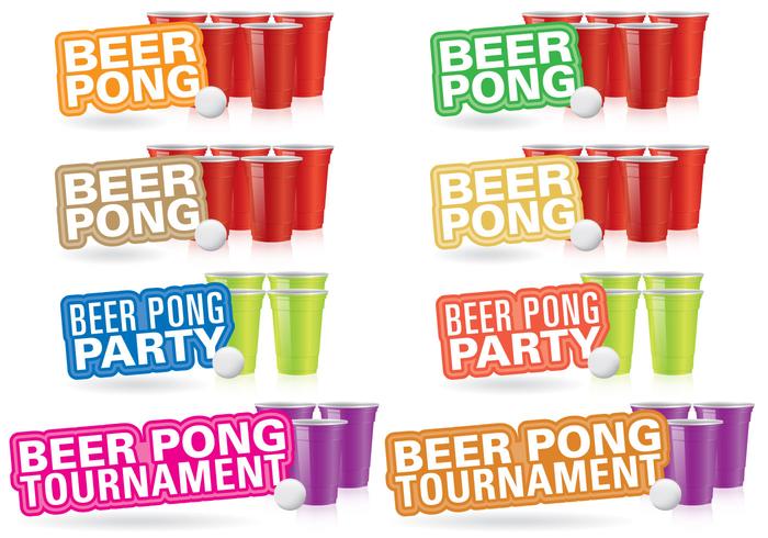 Titres de Beer Pong vecteur