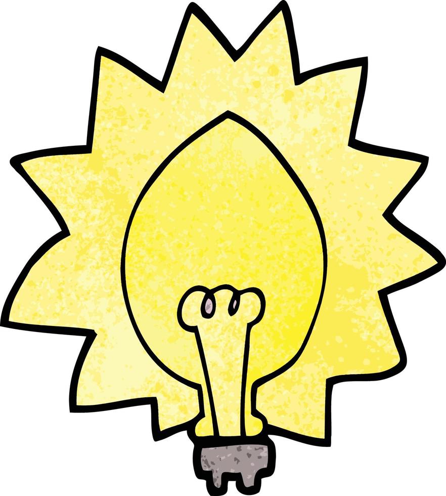 ampoule de dessin animé doodle vecteur