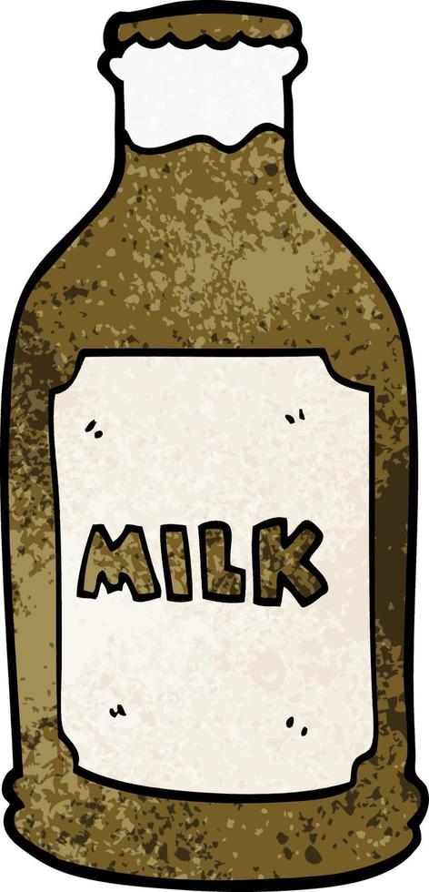 dessin animé doodle lait au chocolat vecteur