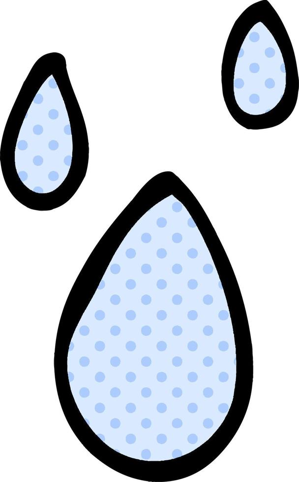 dessin animé doodle gouttes d'eau vecteur