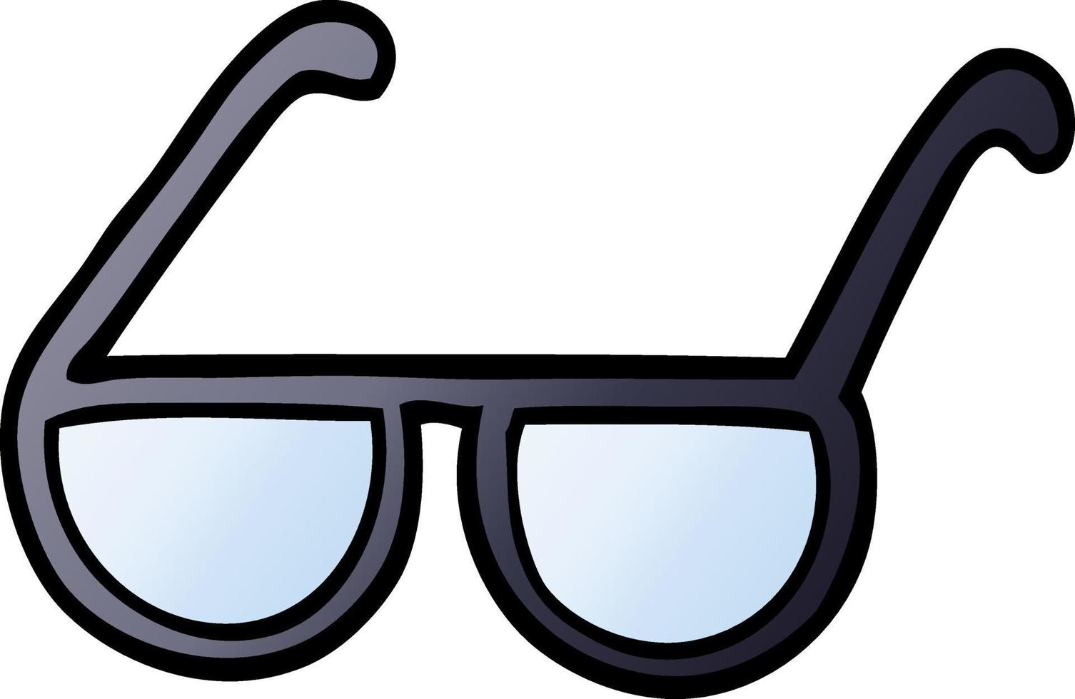 lunettes de griffonnage de dessin animé vecteur