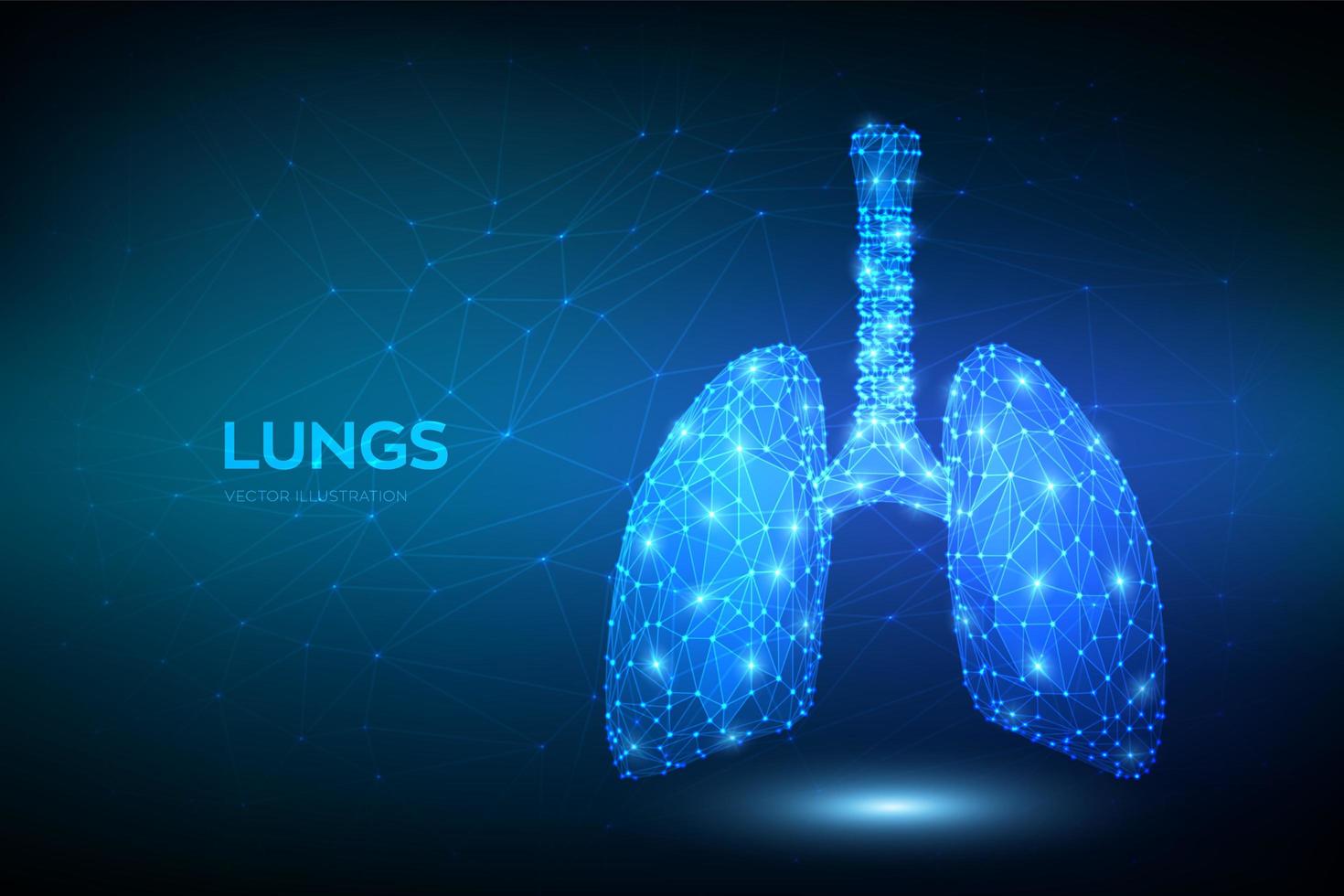 faible respiration humaine polygonale vecteur