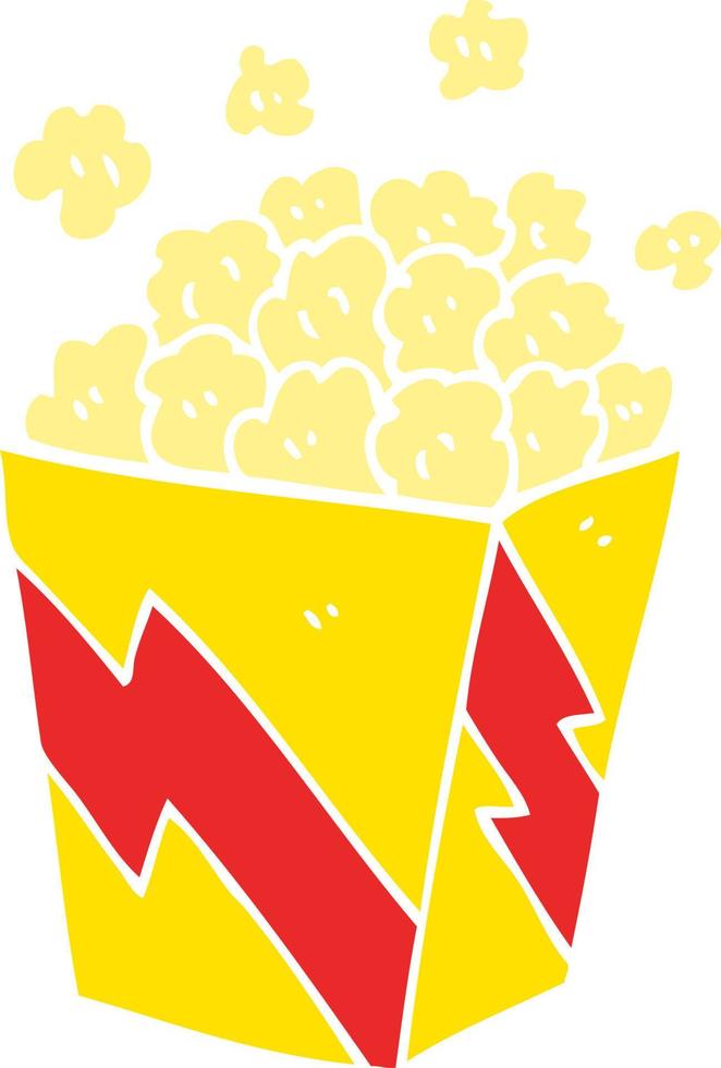 dessin animé doodle cinéma pop-corn vecteur