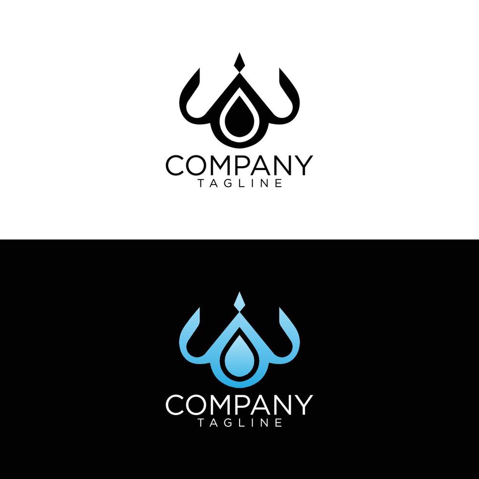 création de logo w drop et modèles vectoriels premium vecteur