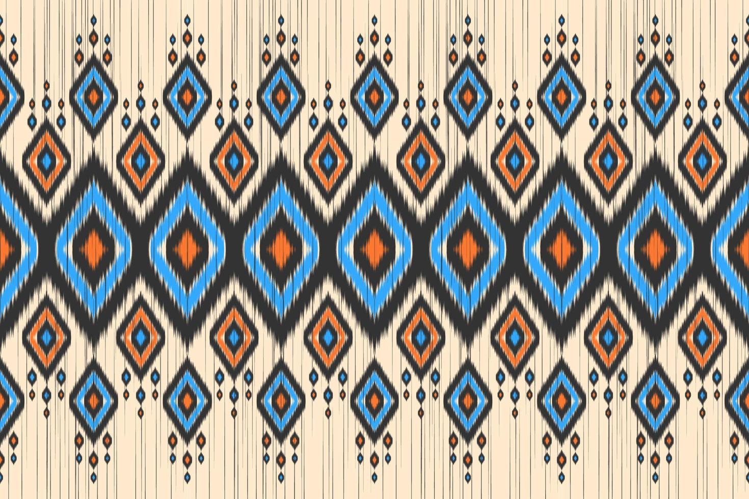 tapis de style mexicain. modèle sans couture ikat ethnique en tribal. impression d'ornement géométrique aztèque. vecteur